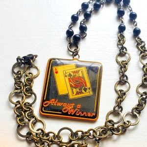 Handmade Vintage Key Fob Necklace